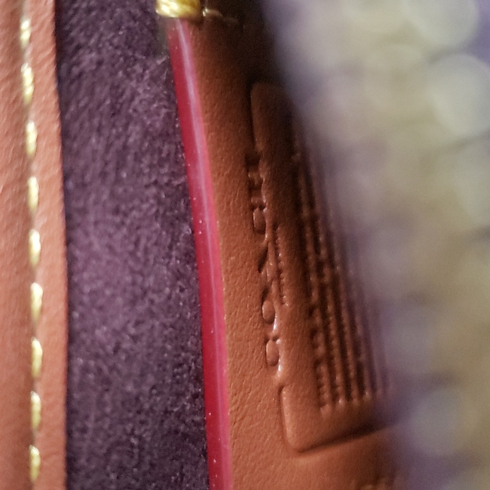 Coach Black Leather Studded Shoulder Bag with Gold Hardware - Picture 13 of 13